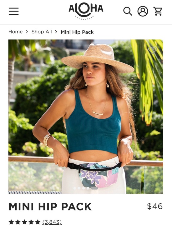 ALOHA Collection Handbags - NWT Aloha Collection mini hip pack pau Hana • tropical Hawaii style • waterproof